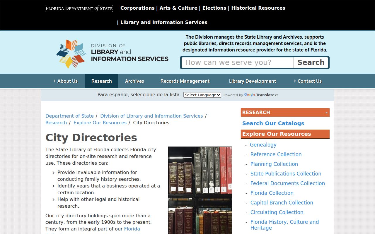 State Library of Florida city directory collection used for Delray Beach research
