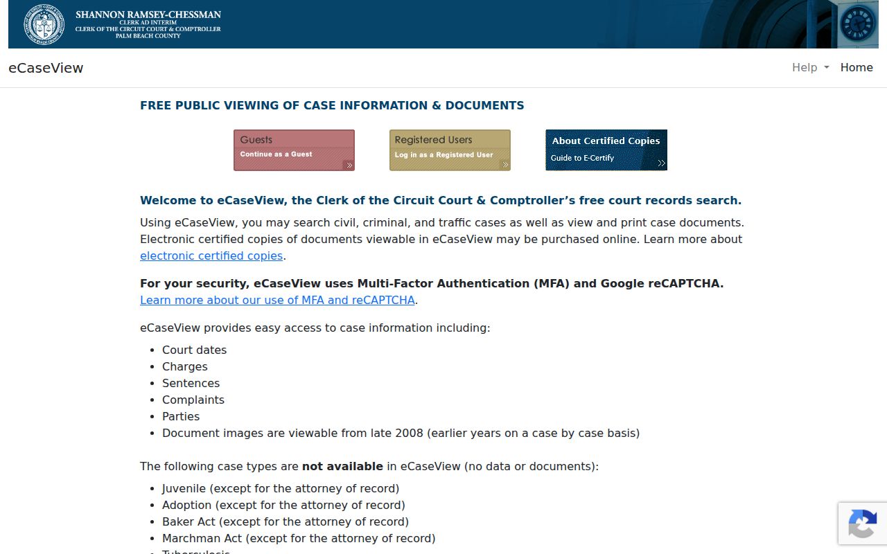 Delray Beach residents directory eCaseView court search