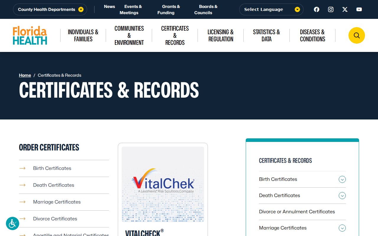 Delray Beach residents directory Florida vital records hub