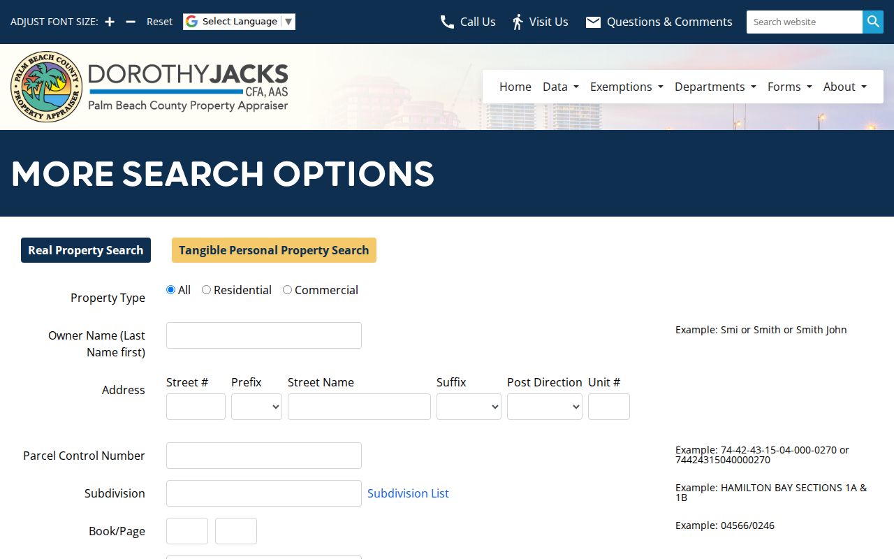 Delray Beach residents directory PAPA property search