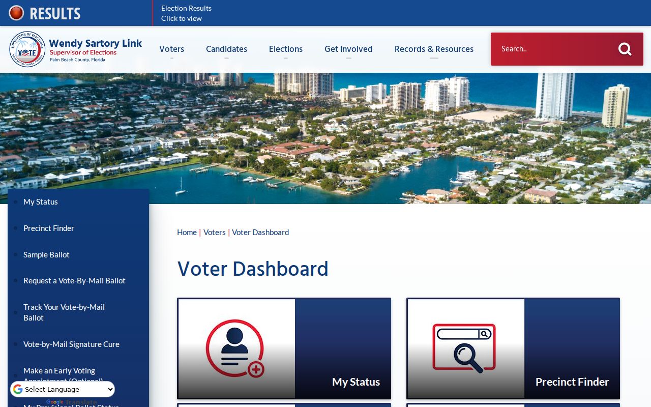 Delray Beach residents directory voter status lookup