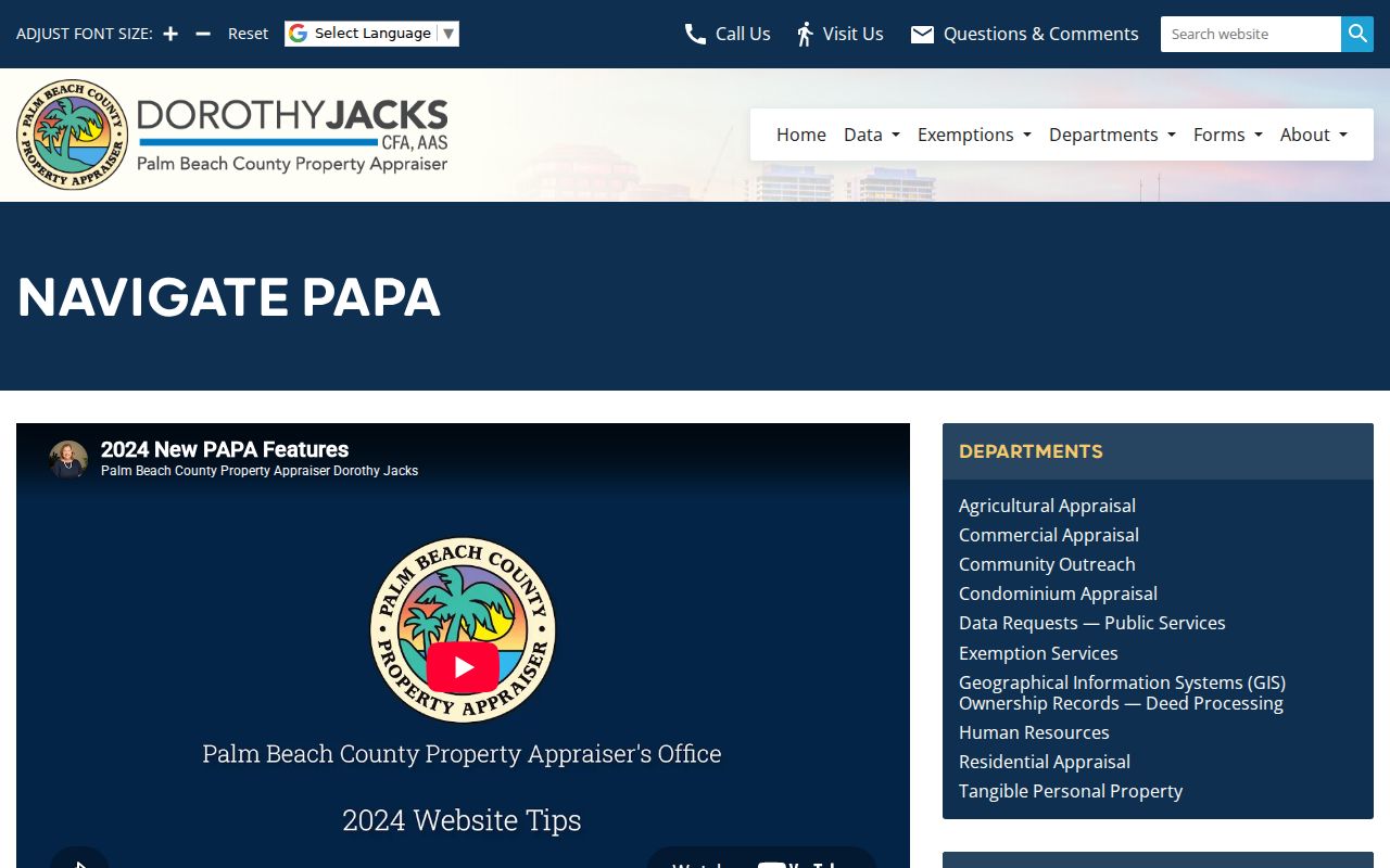 PAPA public access navigation for Delray Beach addresses